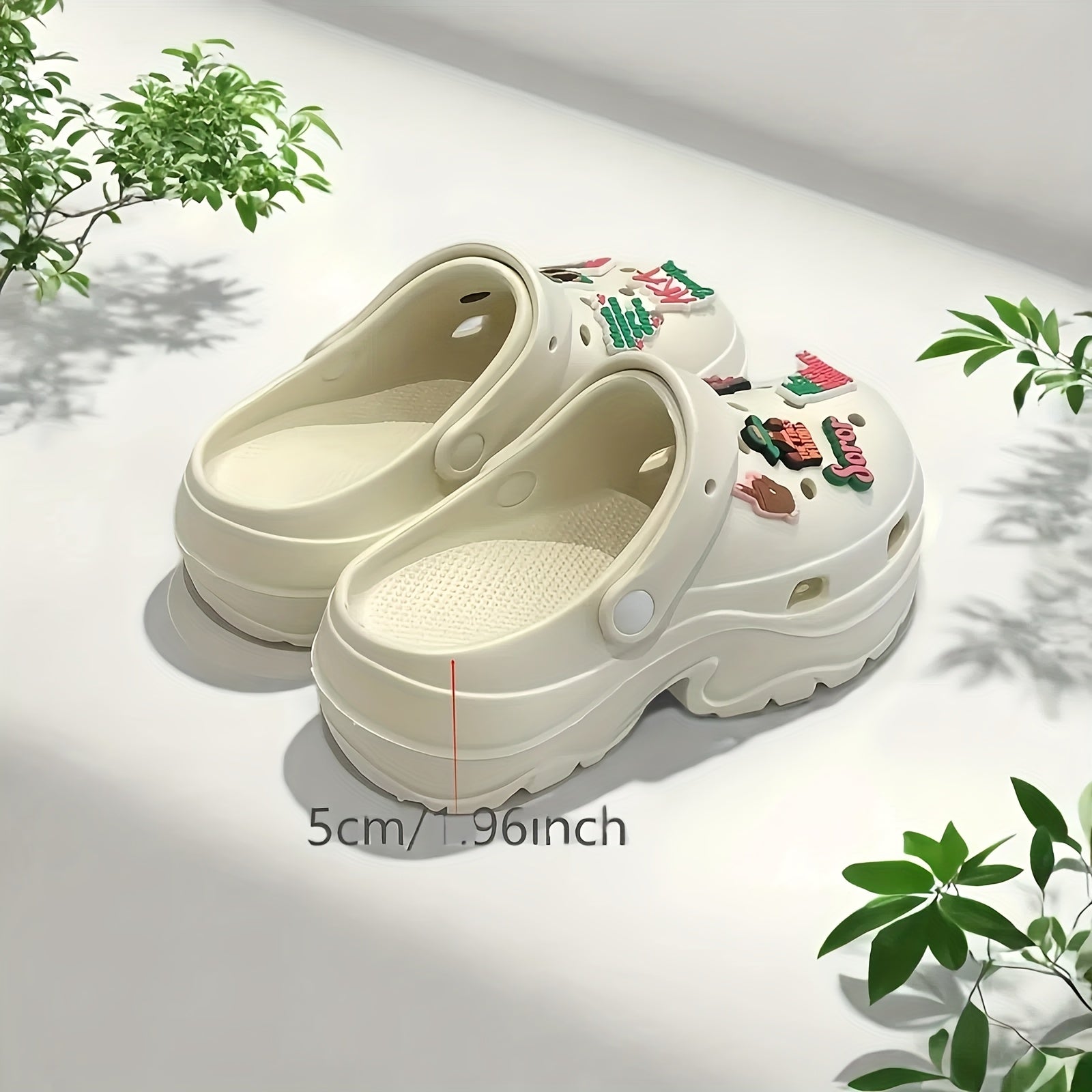 Women’s Summer EVA Hollow Breathable Sandals Non-Slip Garden Beach Shoes