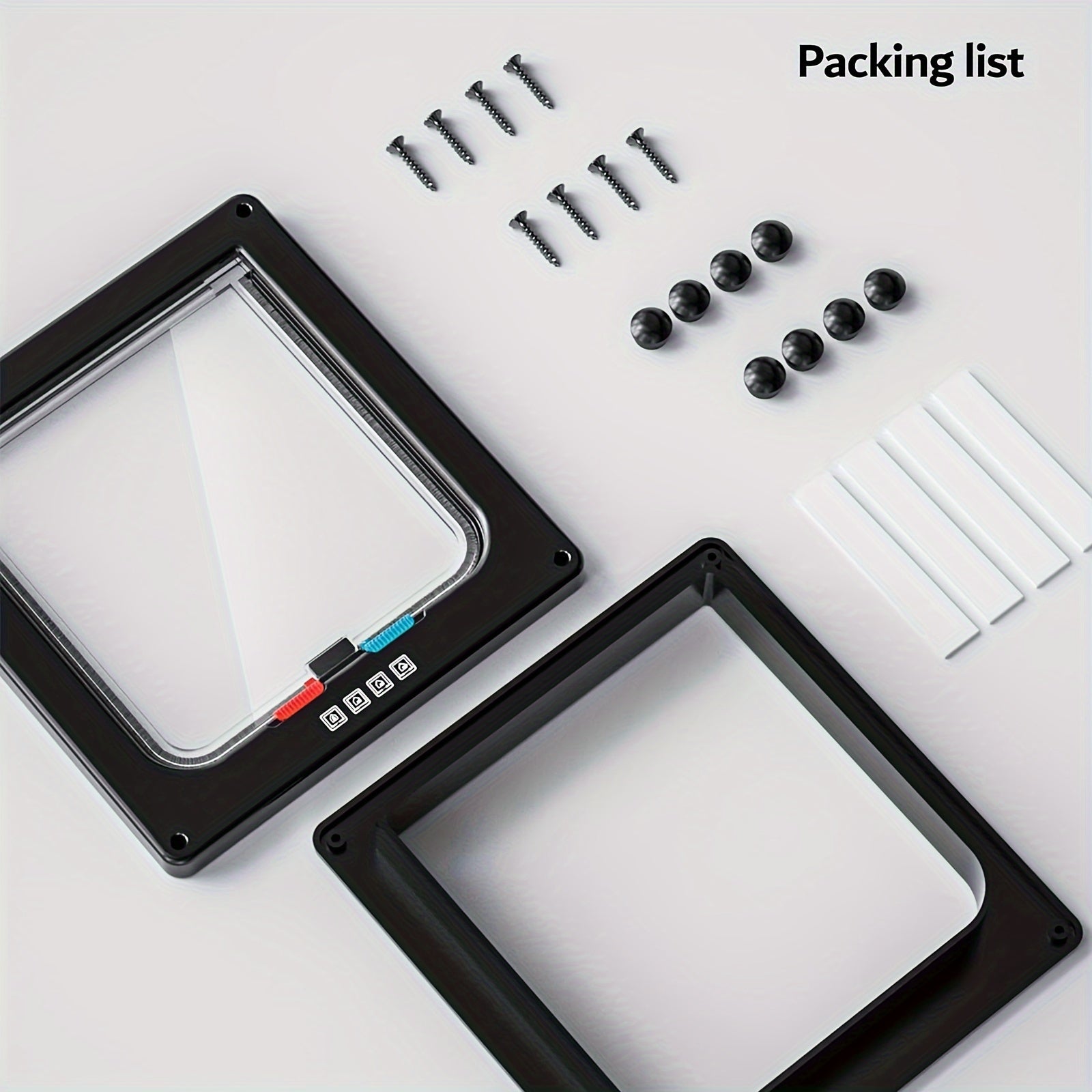 4-Way Locking Pet Door for Dogs and Cats Weatherproof Insulated ABS Durable Flap Easy Install