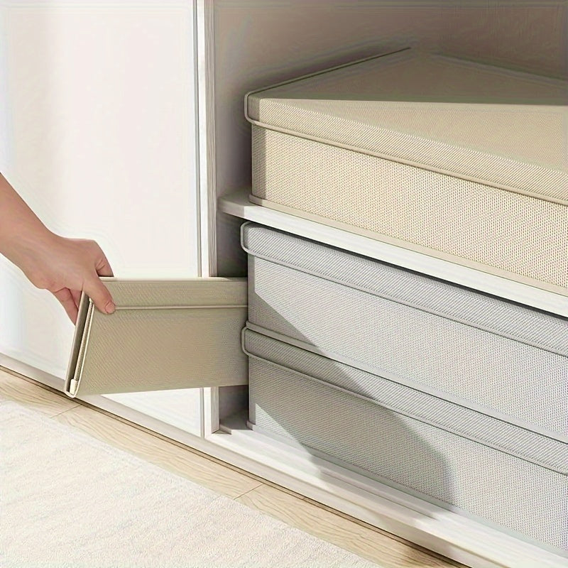 Underwear Organizer Drawer Storage Box with Lid for Socks Fabric Dorm Use