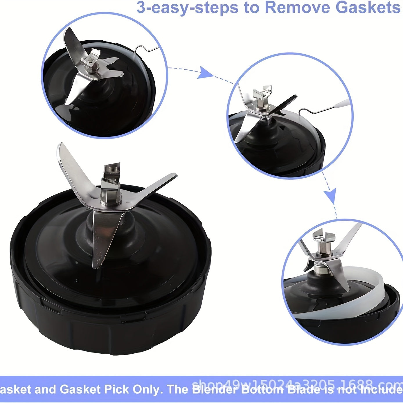 6-Blade Mixer Knife Holder for Auto IQ Blenders Kitchen Gadget