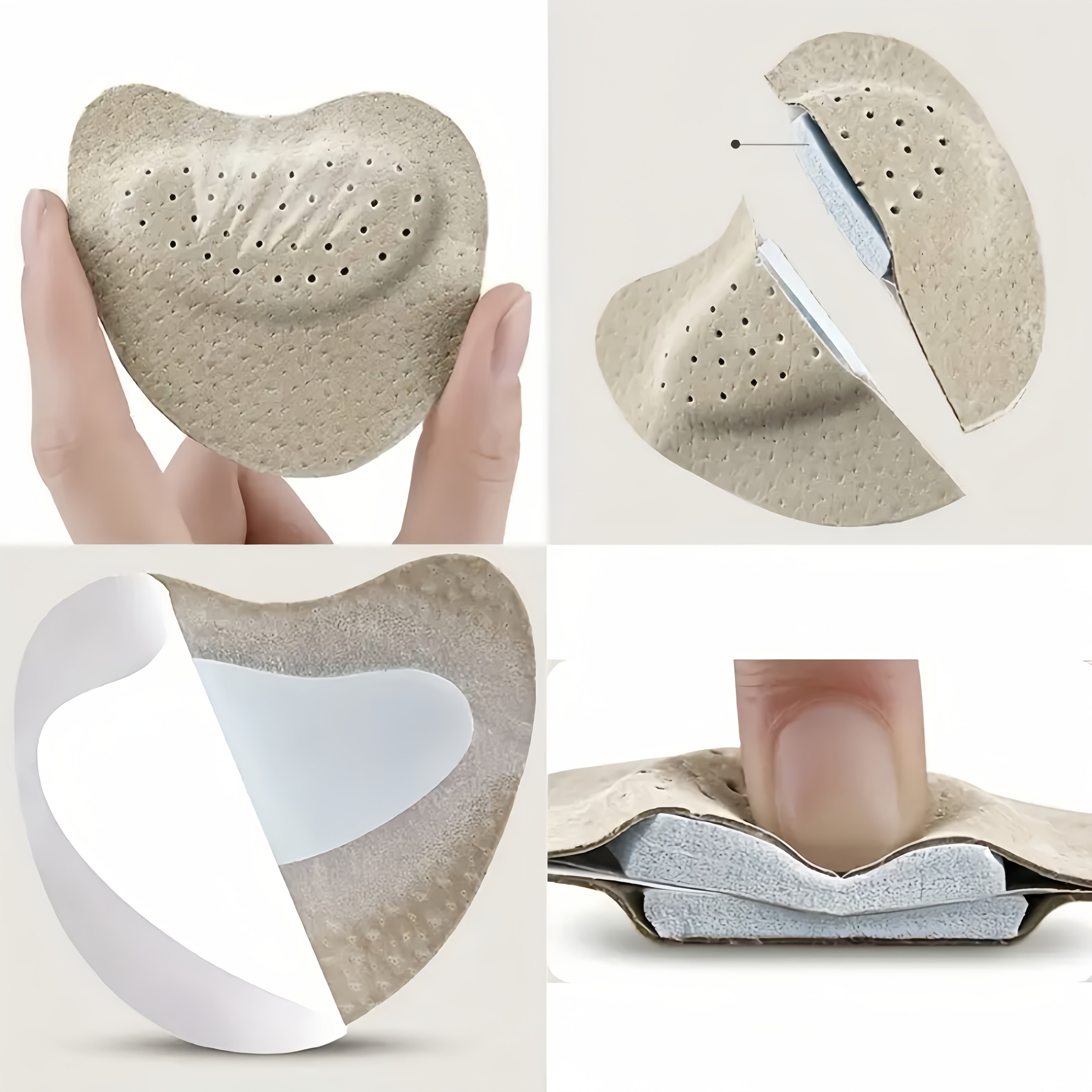 Unisex Leather Forefoot Inserts Shock Absorbing Breathable Cushion
