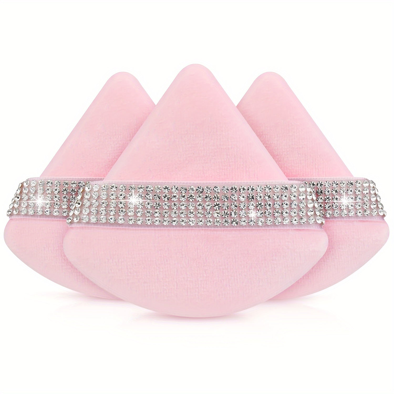 Ayollar uchun yuz tozalash kukunlari 3 ta paket, mo'rt makiyaj uchun ipakli shimgichlar