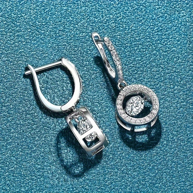 Серебряные серьги с моиссанитами для женщин, элегантное украшение, подарок