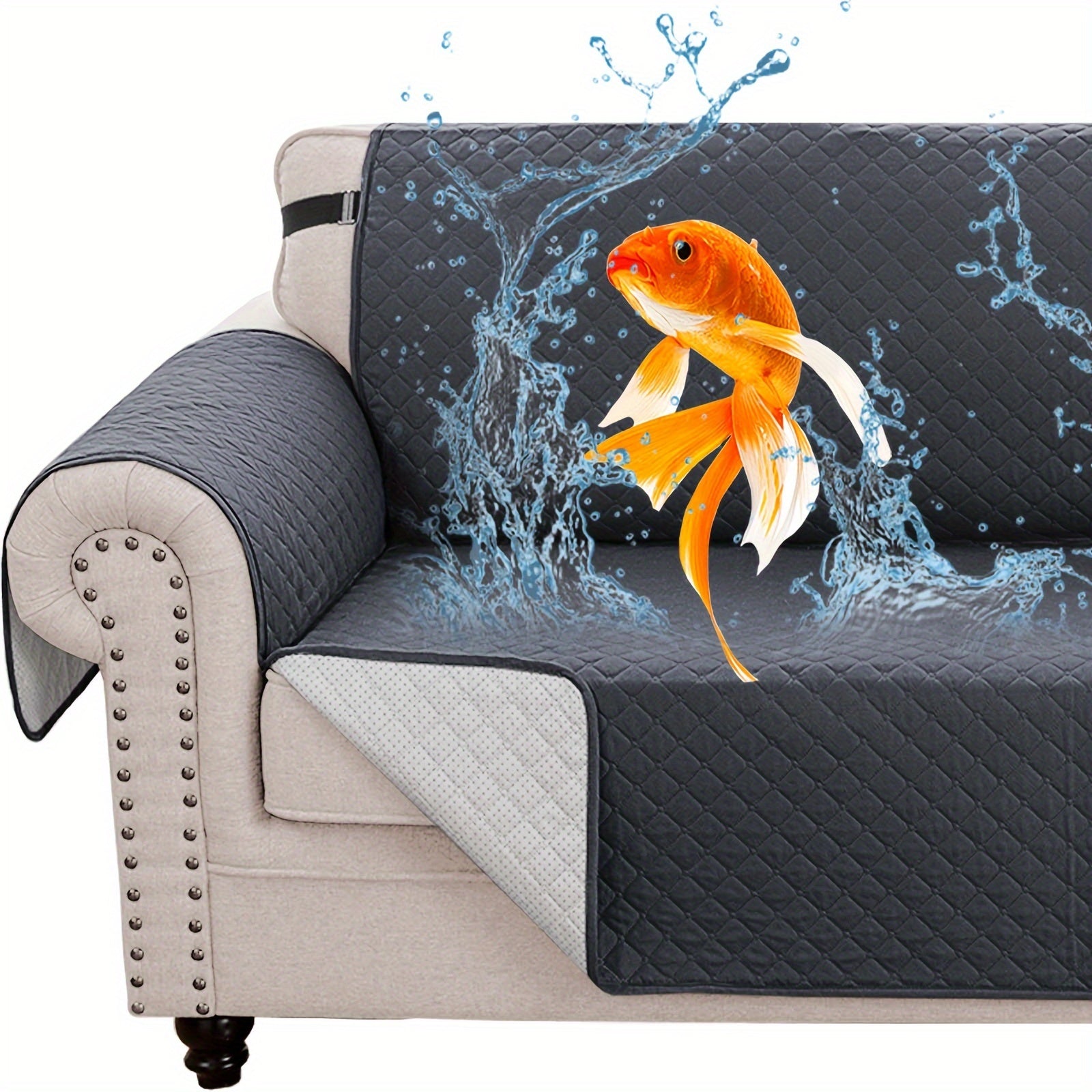 Anti-Slip Pet-Friendly Sofa Cover for Armchair, Loveseat, and Sectional in Modern Polyester