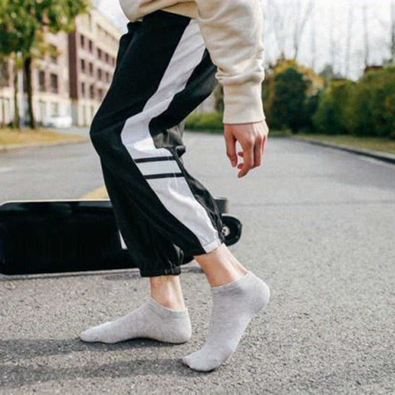 Men's Invisible Boat Socks Solid Color Summer Casual Low-Cut 6 Pairs