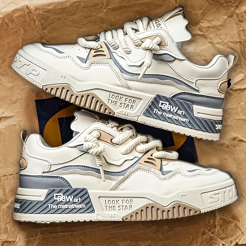 Zapatillas casuales para hombre, transpirables y antideslizantes, con cordones, para actividades al aire libre en todas las estaciones