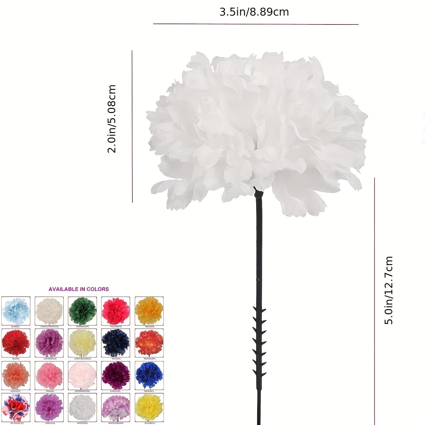 50 Pieces Silk Carnation Flowers for Wedding Decorations DIY Craft