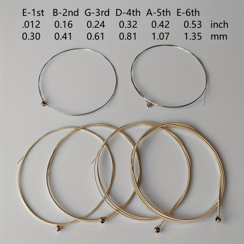 Acoustic Guitar Strings Set Coated Bronze Anti-Rust Durable All Gauges
