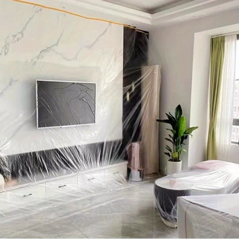 Transparent Dust Cover for Furniture Protects Sofas Tables Chairs Clear Plastic