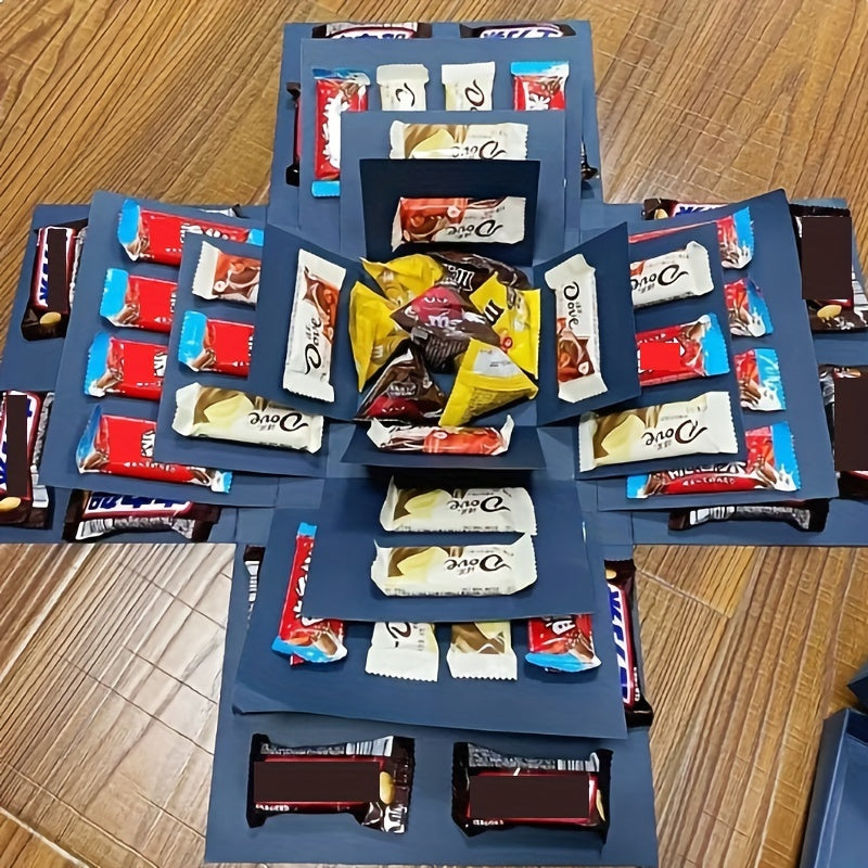 Romantic Gift Box Set for Proposals and Special Occasions Red and Blue Paper Handmade