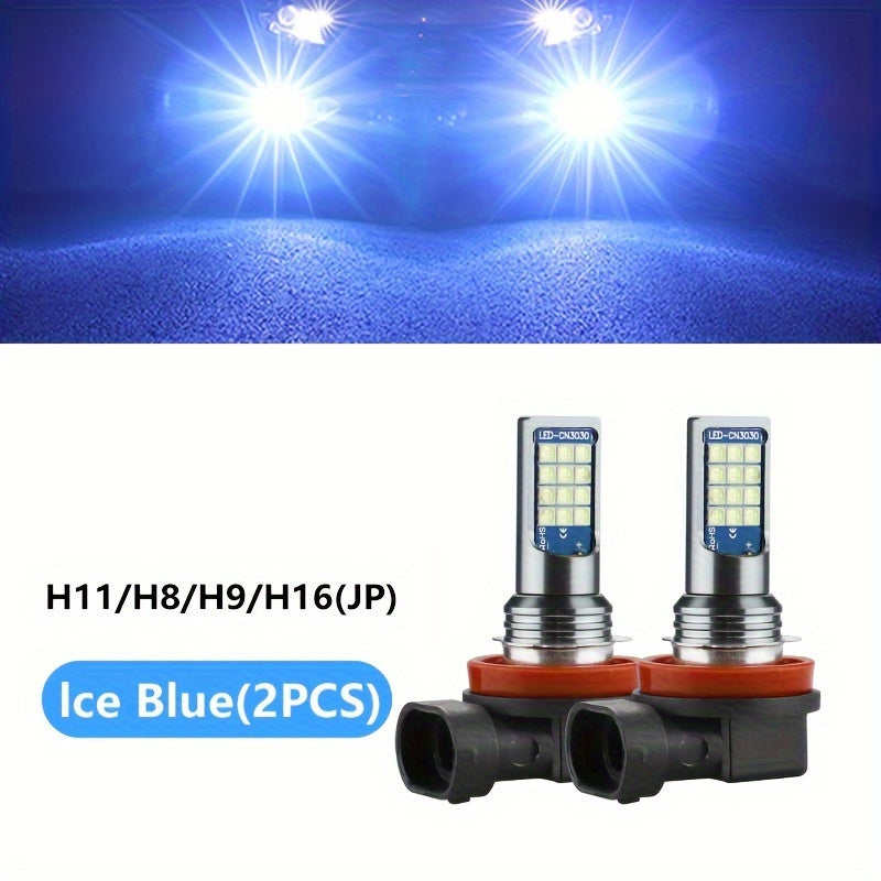 Car LED Fog Light Bulb 6000K White Ice Blue Yellow White 2 Pack