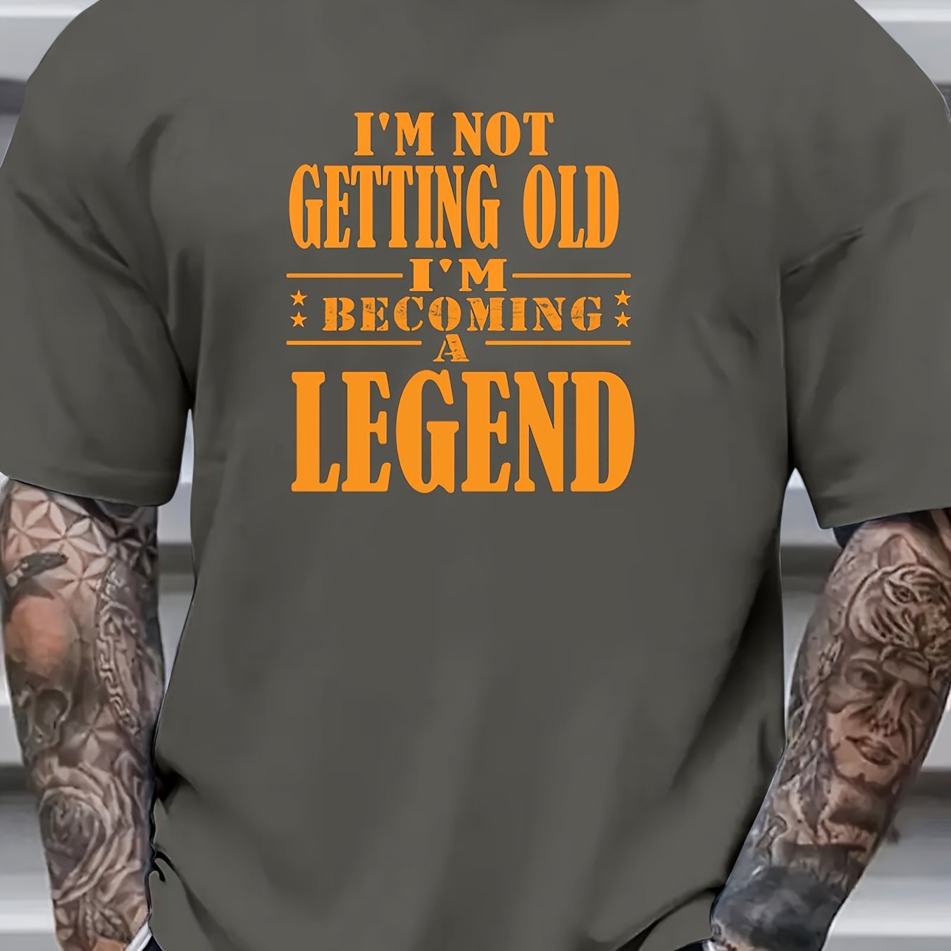 Men's Plus Size Polyester Graphic Print T-Shirt Casual Summer Loose Fit