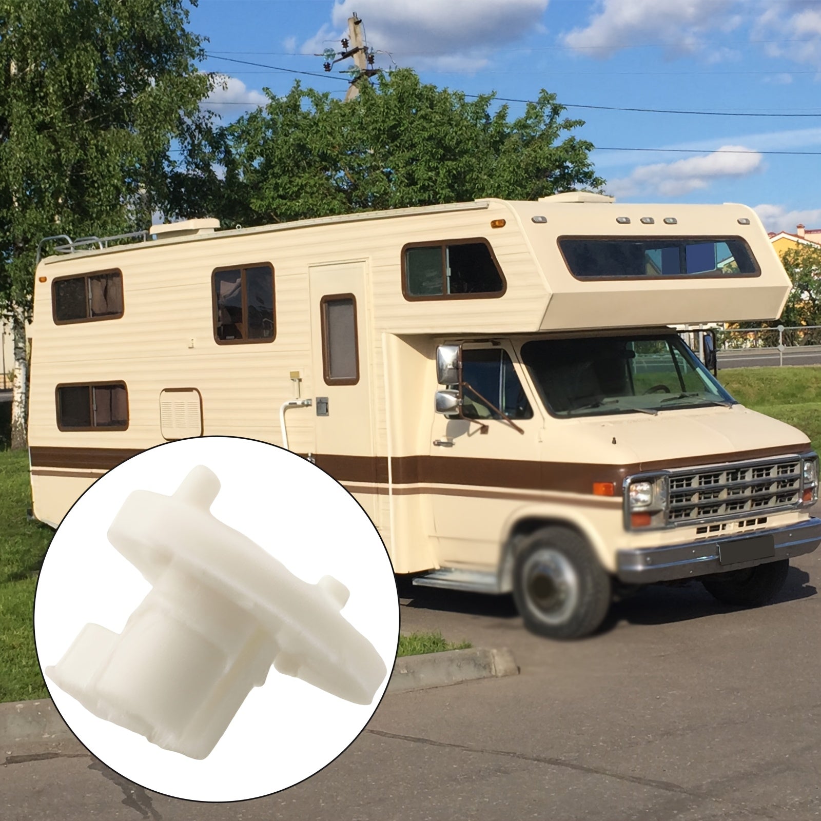 2Pcs RV Refrigerator Vent Closure Buckles ABS Replacement Parts for Dometic Models