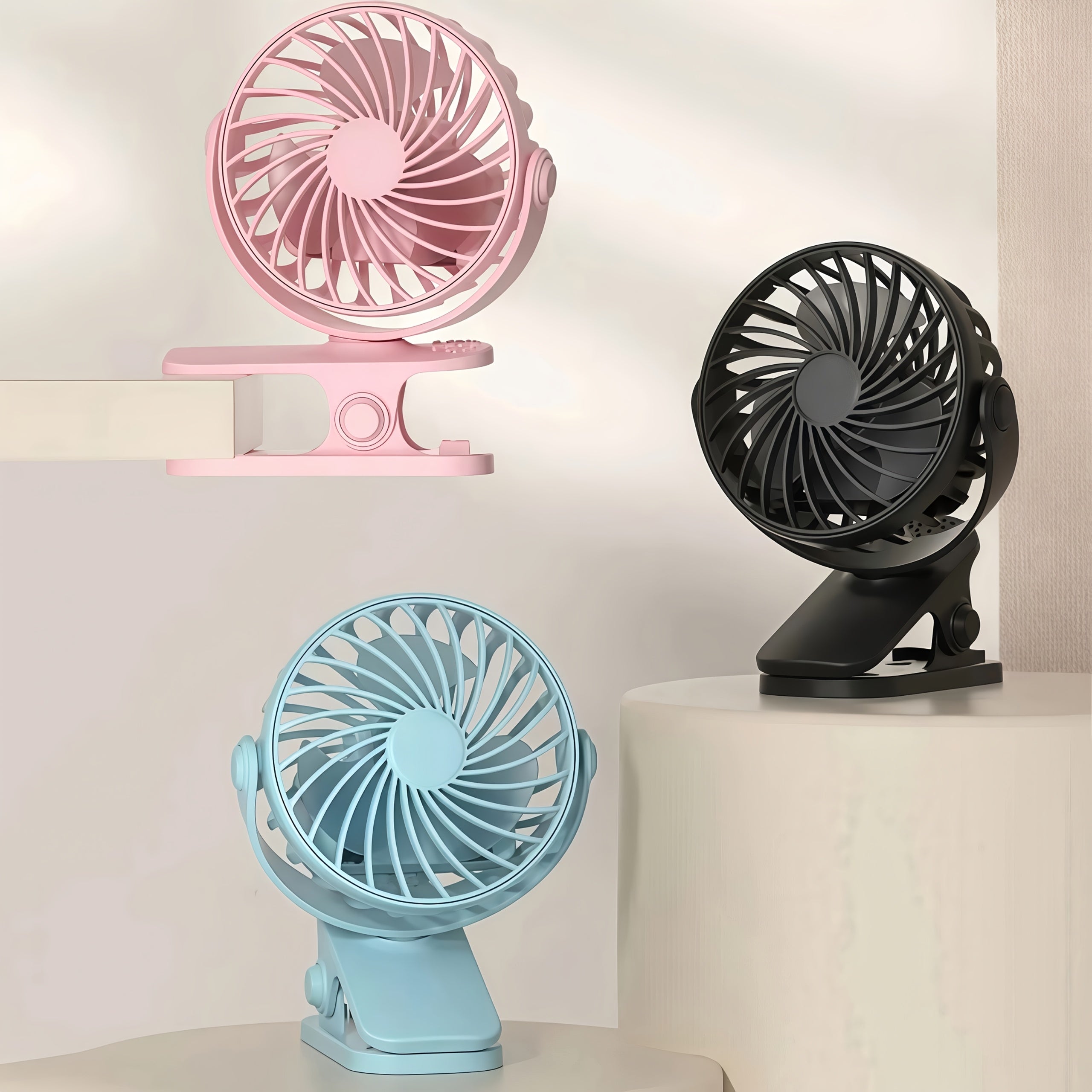 Quiet USB Rechargeable Desk Fan with Low Noise for Bedroom and Office