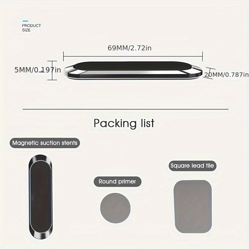 Soporte magnético para coche universal con parche trasero fuerte, navegación y multi-función