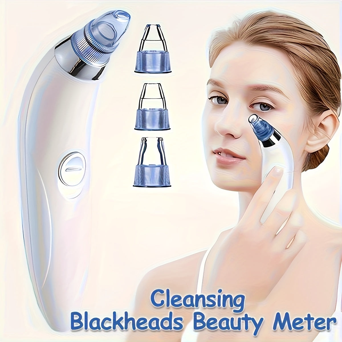 Blackhead Remover Facial Cleansing Device Portable Pore Cleaner with 4 Probes for Men and Women
