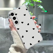 Full-Screen Black Star Pattern TPU Phone Case for Samsung Galaxy A and S Series