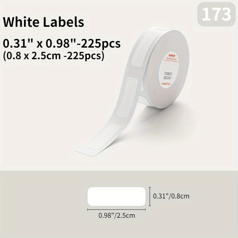 Waterproof Oil-Proof Thermal Label Roll for D11 D101 H1 Series Printers White Adhesive Label Tape