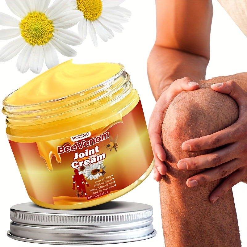 150g Bee Venom Joint Massage Cream with Chamomile Aloe Sunflower Oil for Deep Hydration