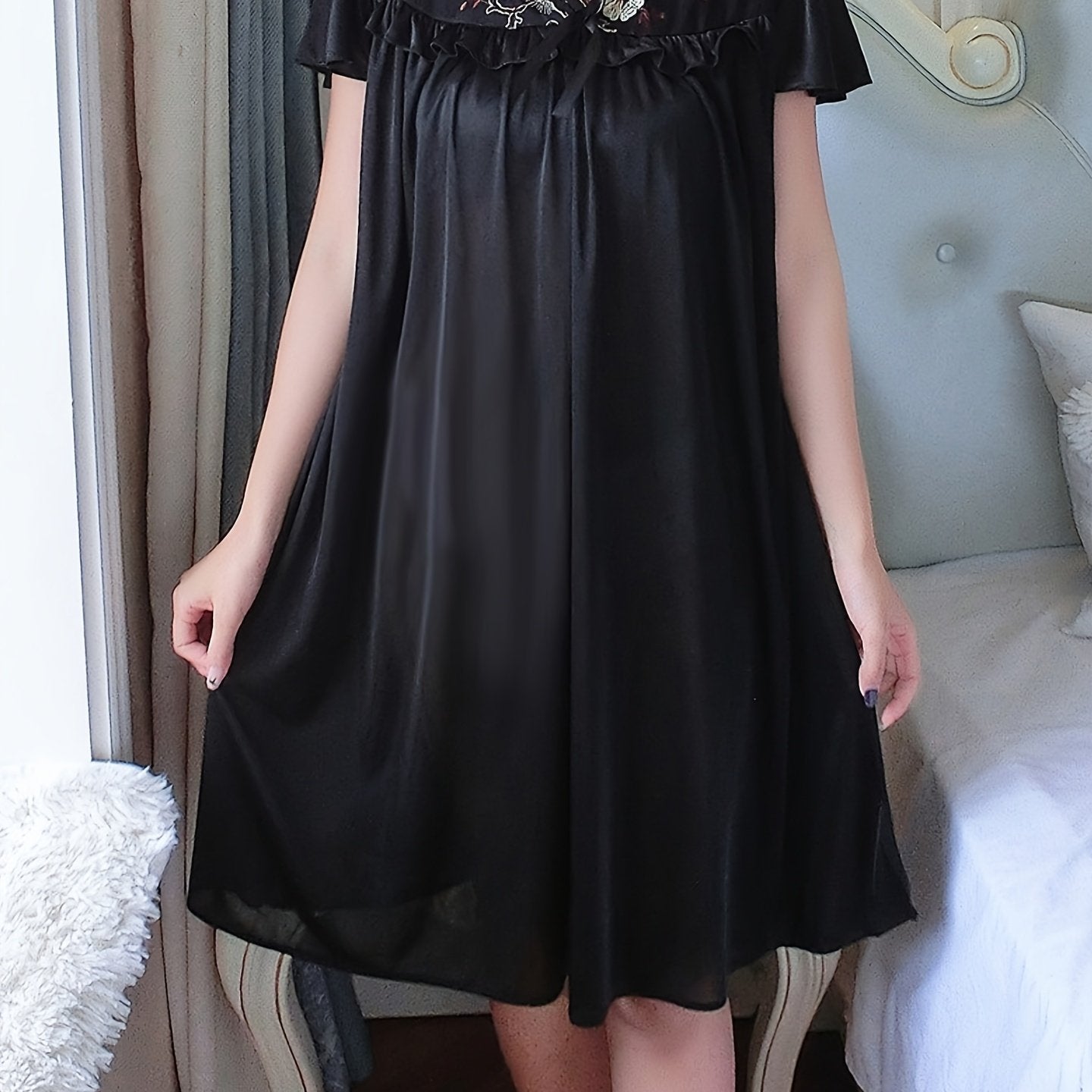 Women's Cotton Summer Short Sleeve Nightgown Plus Size Sleepwear