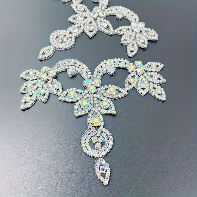 Women Glass Rhinestone Applique for Shoes Dress Bag Sewable Adhesive