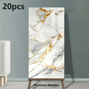 20 Marble Effect Waterproof PVC Wall Stickers for Kitchen Bathroom Tile Decals Self-Adhesive