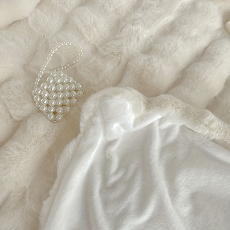 Soft Plush Solid Color Blanket for Couch Bed Travel and Camping