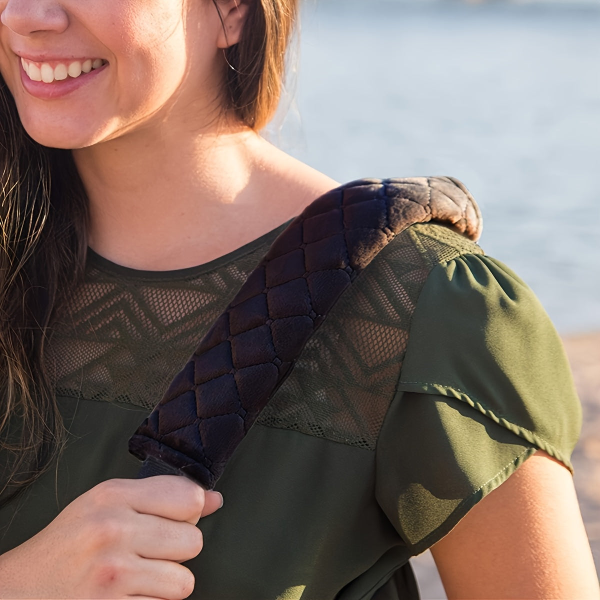 2-Pack Faux Fur Car Seat Belt Covers Universal Fit Shoulder Protectors for Adults