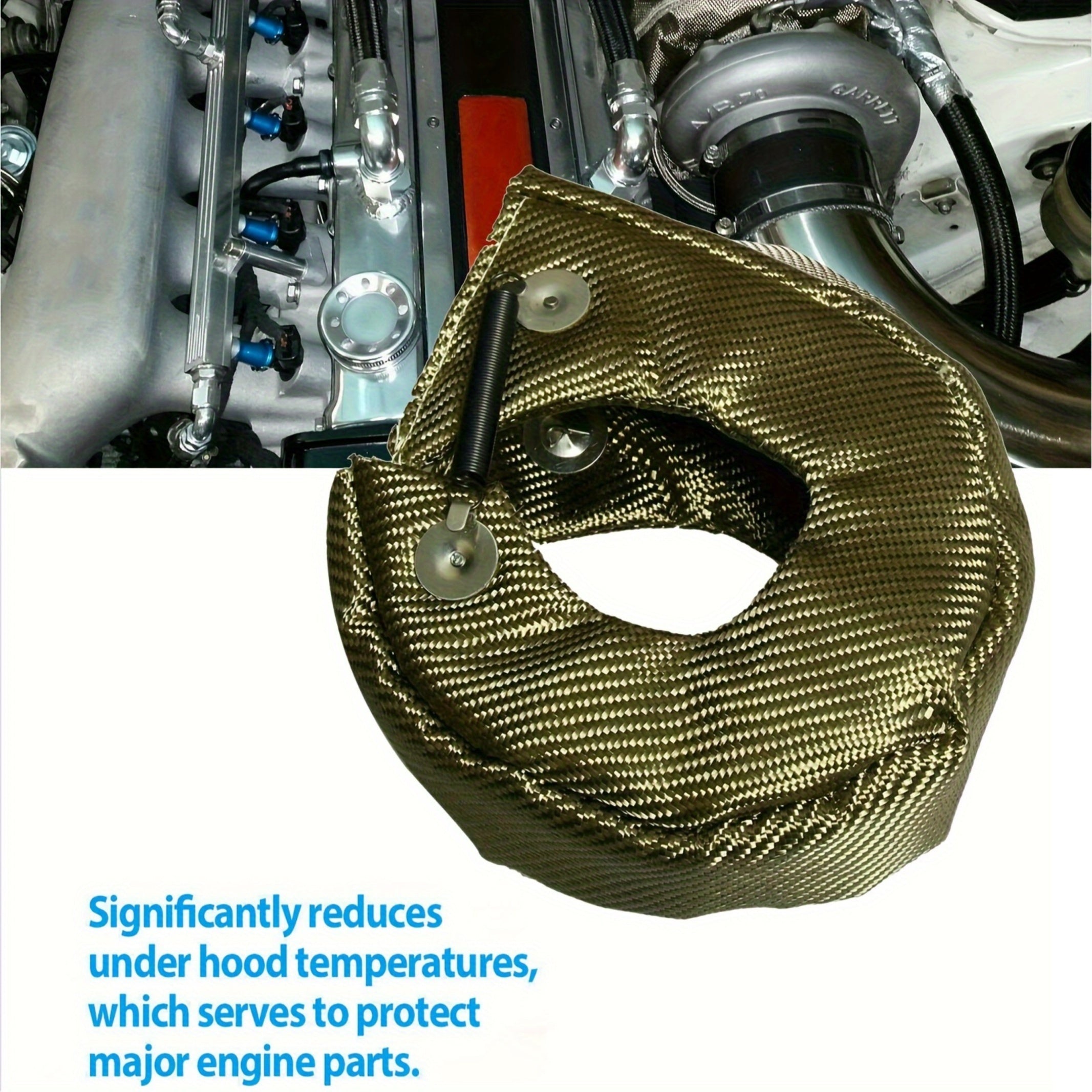 High-Performance Titanium Turbo Blanket Heat Shield for American Cars