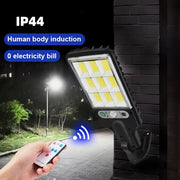 4 Pack Solar Street Lights with COB LED Motion Sensor 180° Coverage Remote Control