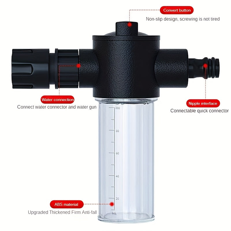 Conjunto de lavado a presión para coches con pistola de rociado, manguera y accesorios para coches, suelos, cristales y flores