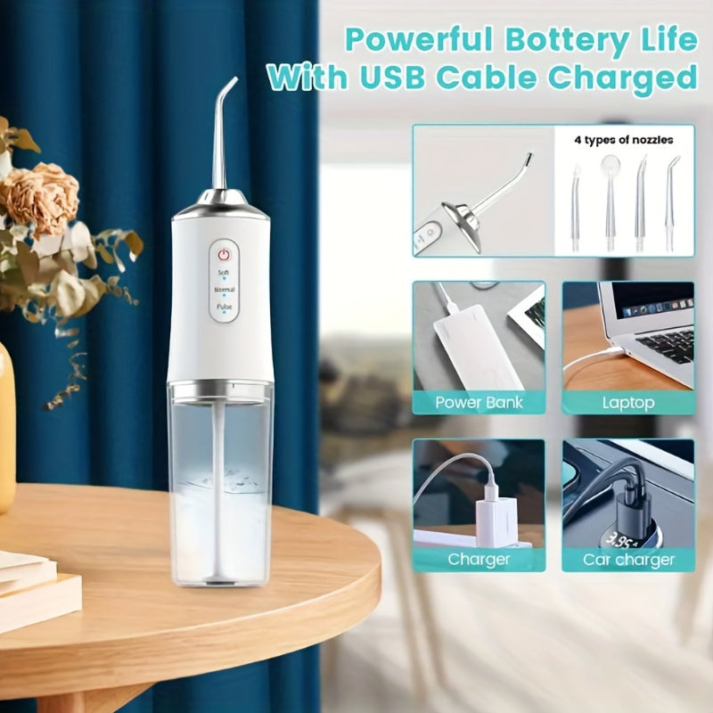 Electric Toothbrush with Oral Irrigator and Orthodontic Cleaning Device Rechargeable Lithium Battery