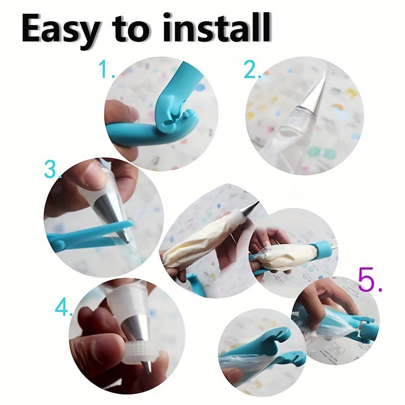 Cake Decorating Kit with Stainless Steel Tips Reusable Pastry Bags and Coupler