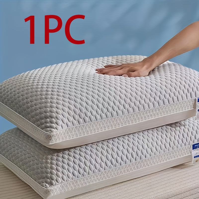 Голубая вязаная сатиновая подушка для шеи для охлаждающей поддержки, отводящая влагу, моющаяся в машине