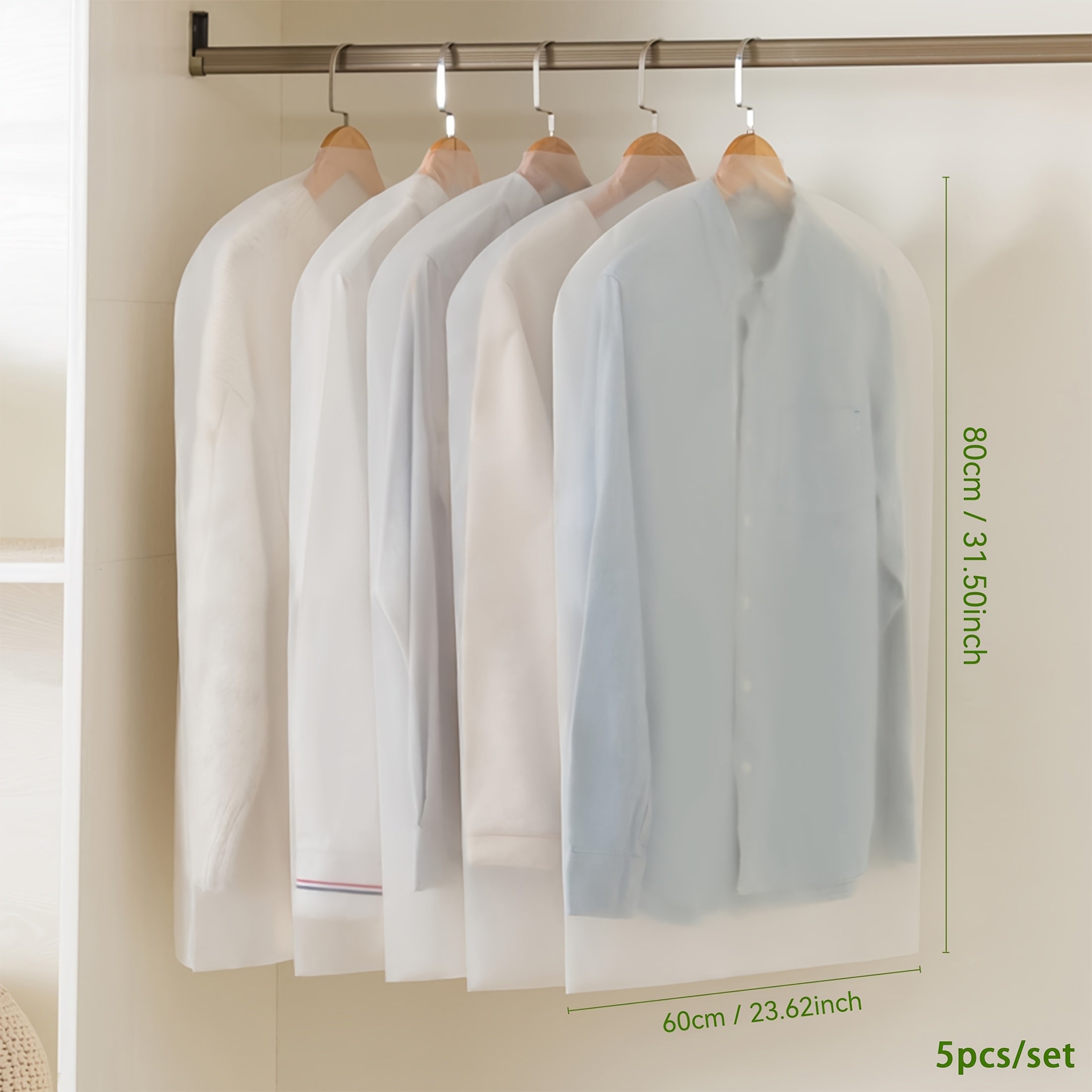 5-to'plam shaffof kiyim qoplami, pastki ochilish bilan, yengil changga chidamli, hasharotlarga qarshi