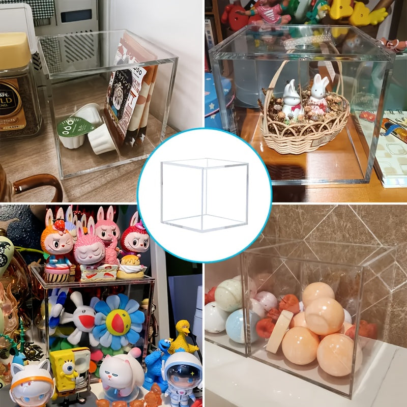 1 шт. Акриловый контейнер для хранения кофейных капсул с откидной крышкой - прозрачный пылезащитный органайзер для капсул