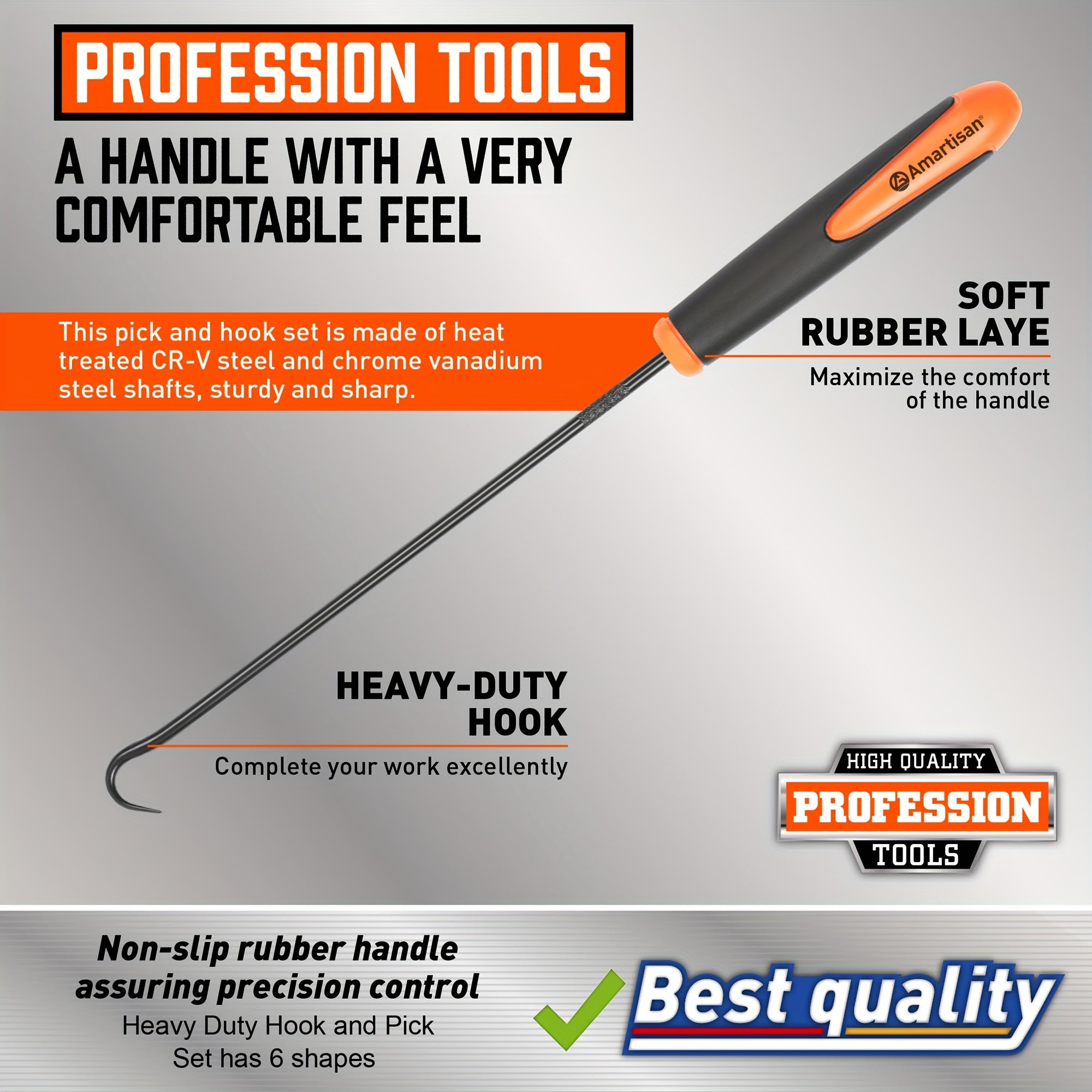 Kit de 6 sellos de aceite con ganchos, anillos de sellado en forma de O para automoción, herramientas de desmontaje