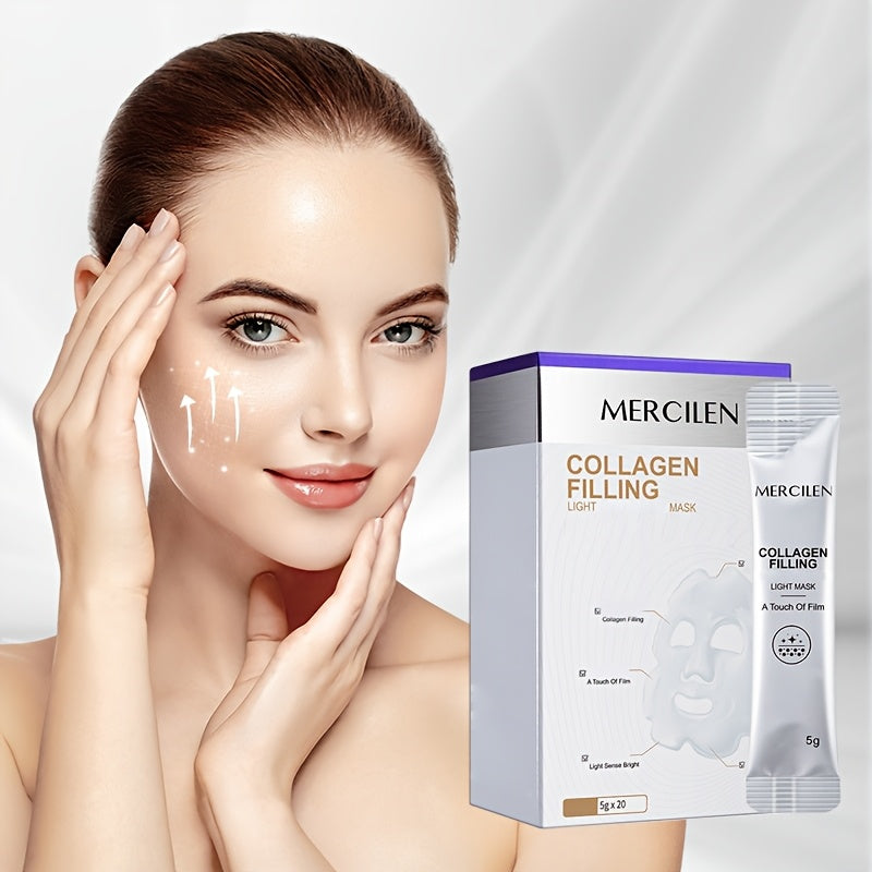 Moisturizing Collagen Mask for All Skin Types 20 Pack Light Beige