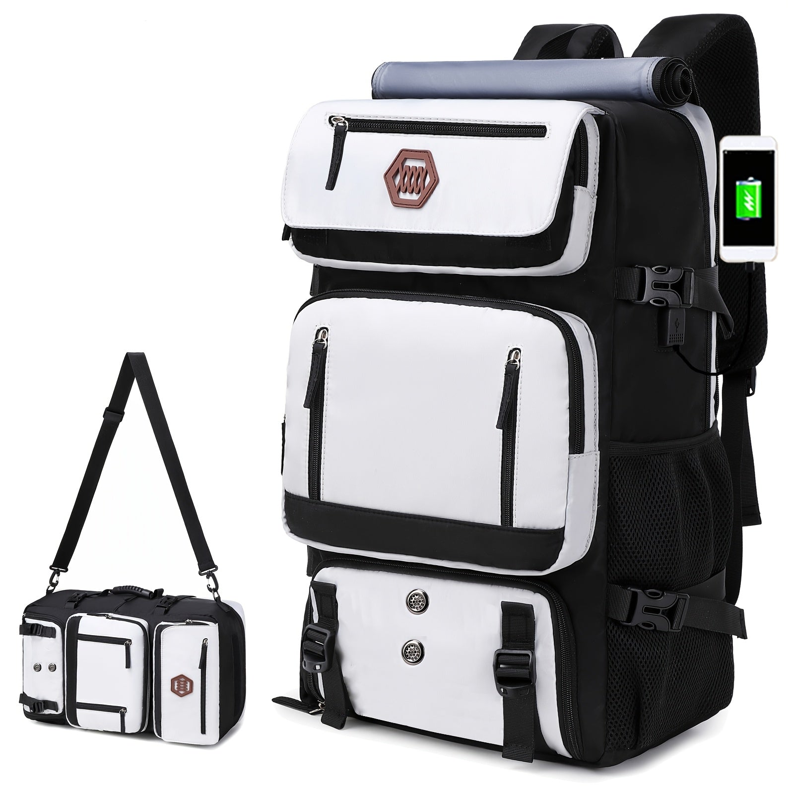 Erkaklar sayohat ruksagi, ayollar uchun qo'l yuk ruksagi, poyga uchun ruksak, 17.6 dyuymli noutbuk ruksagi, kollej uchun tasodifiy kunlik ruksak.