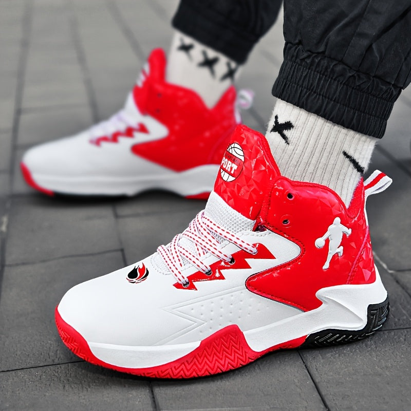 Boys Basketball Shoes Lightweight Solid Color Low Top TPR Sole