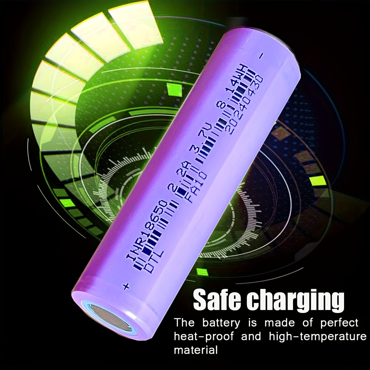 High Capacity 18650 Lithium Battery 3.7V 2200mAh Flat Top for Small Electronics