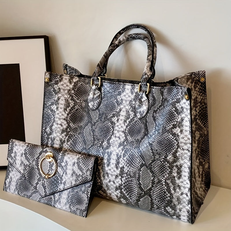 Девушки Клатч из змеиной кожи с застежкой-молнией, окрашенный край, черный, для осени-зимы 2024