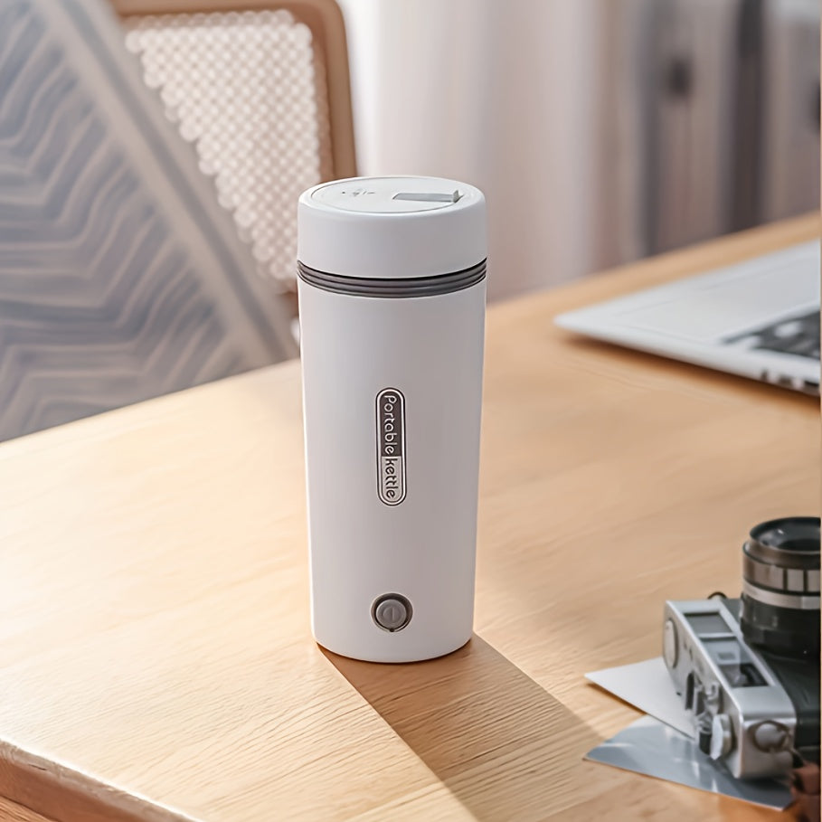 Portable Stainless Steel Electric Kettle with Insulated Cup Overheat Protection Leak-Proof Fast Boil