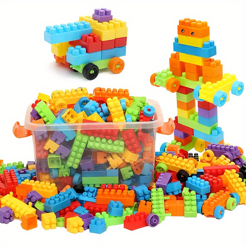 Educational Toy Blocks for Kids 3+ 100 Pieces Mixed Color Plastic Motor Skills Creativity Gift