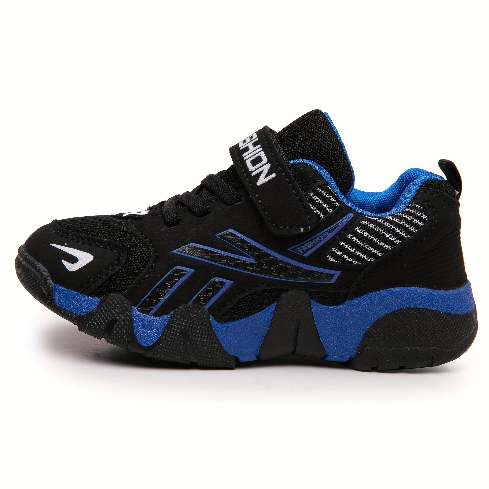 Kids Boys and Toddlers Sporty Sneakers Breathable Fabric Rubber Sole Adjustable Fastener