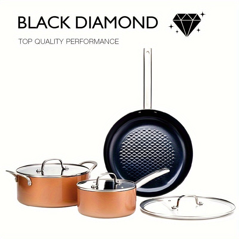 Six-Piece Nonstick Frying Pan Set with 17.78cm, 24.13cm, 30.48cm Pans Oven Safe Dishwasher Safe