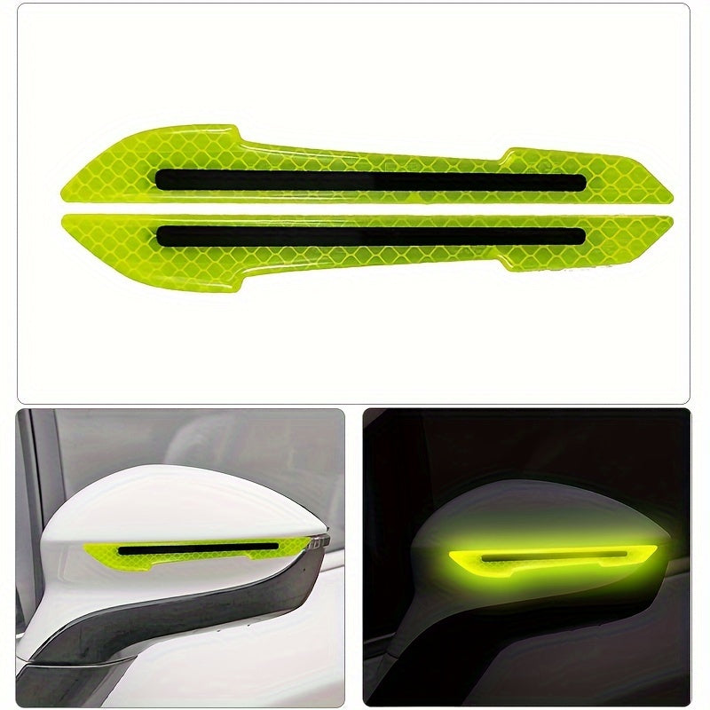 2pcs Reflective Car Bumper Strips Safety Warning Stickers in Multiple Colors