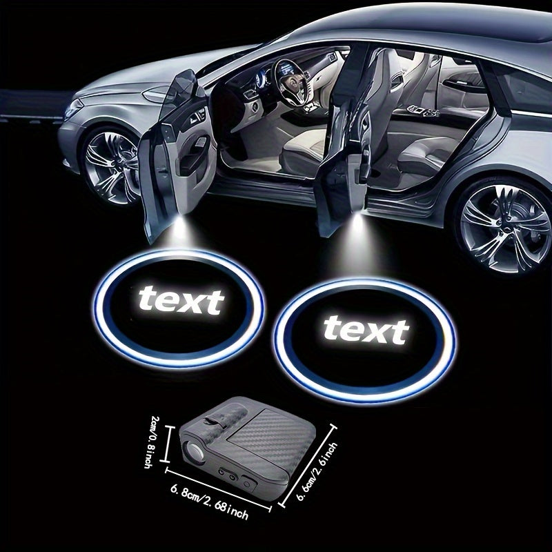 Universal LED Car Door Welcome Lights with Logo Projection Blue White