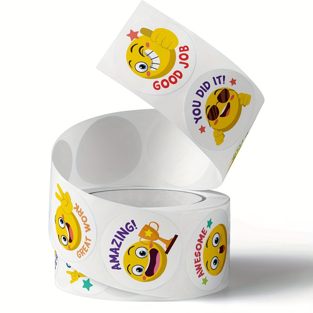 500 1-Inch Motivational Stickers Set with "Great Job" and "You Did It" for Teachers Parents Coaches