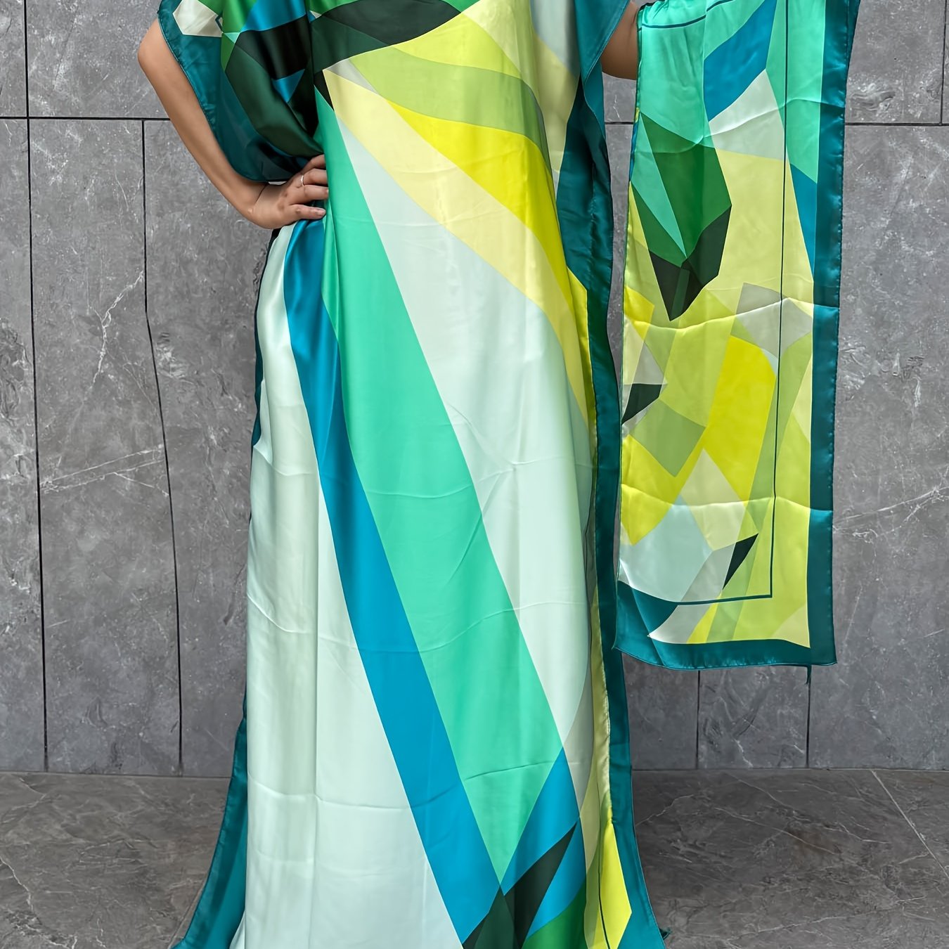 Plus Size Women's Boho Floral Print Maxi Dress Linen Loose Fit Beachwear